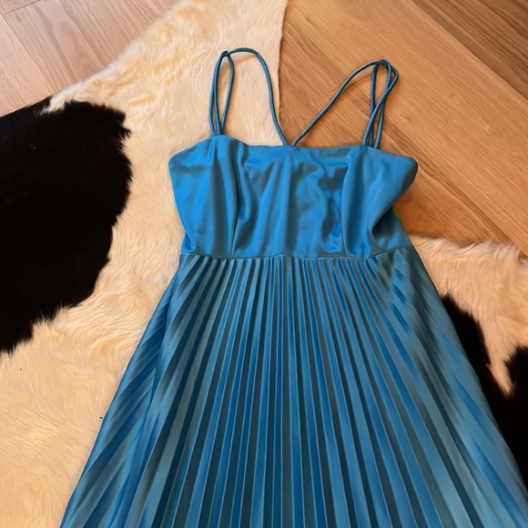 Vintage Blue Disco Dress - Picture 2 of 6